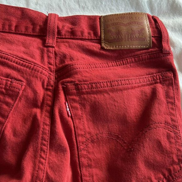 Levi’s Wedgie Icon Fit True Red Denim Jeans – US 26 - Picture 7 of 8